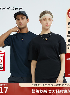 SPYDER蜘蛛春夏男女同款356 STYLEE简洁透气圆领短袖T恤22CS471U