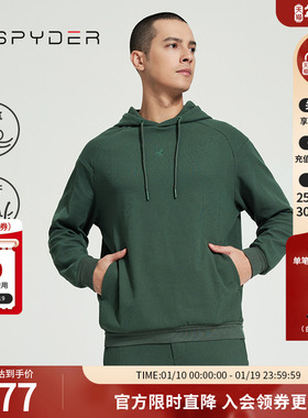 SPYDER蜘蛛春秋男子SKI LIFE日常休闲运动连帽套头衫卫衣24CS317M