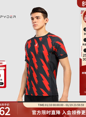 SPYDER蜘蛛雪服秋冬男子TRAINING系列吸湿针织短袖T恤21CF431M