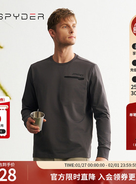 SPYDER秋冬新品男子MOUNTAIN LIFE 保暖休闲运动长袖T恤24CF413M