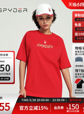 SPYDER蜘蛛春夏男女同款URBAN LIFE印花休闲短袖中性T恤24CS419U