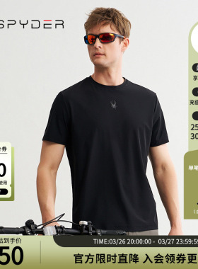 SPYDER夏季新品男子TRAINING透气户外休闲运动短袖T恤24ES471M