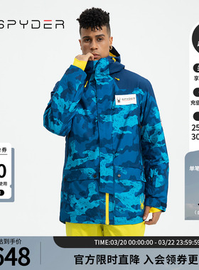 SPYDER蜘蛛冬季男子SKI防风防水透气Thinsulate滑雪服装20UF101M