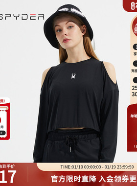 SPYDER蜘蛛春夏女356 STYLE亲肤舒适凉爽套头露肩圆领T恤23CS426W