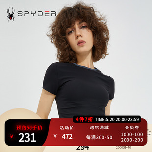 女子TRAINING运动训练T恤22CS436W SPYDERR蜘蛛雪服夏季 新品