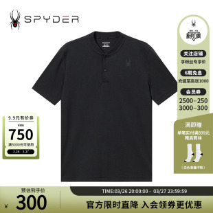 24ES403M POLO衫 SPYDER蜘蛛春夏男URBAN LIFE罗马布耐磨亨利领短袖