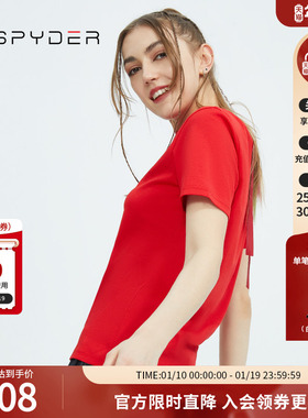 SPYDER蜘蛛春夏女356 STYLE新年国风亲肤舒适保暖短袖T恤22SS404W