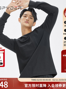 SPYDER蜘蛛秋冬男356 STYLE运动内搭简约舒适透气长袖T恤22CF409M