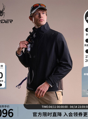SPYDER蜘蛛春夏男子防泼水P棉保暖梭织软壳夹克02JO26154WM