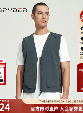 SPYDER新品男子URBAN LIFE休闲背心日常户外时尚马甲24MS139M