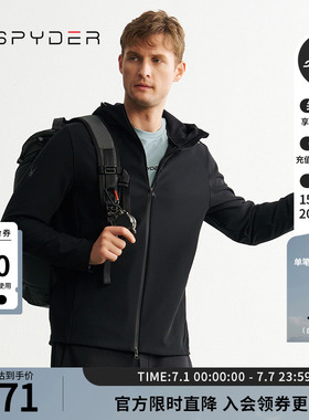 SPYDER蜘蛛秋冬男士MOUNTAIN LIFE透气连帽长袖夹克外套24MF105M
