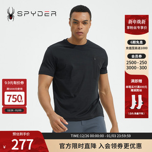 SPYDER蜘蛛春夏男356 圆领T恤22CS427M STYLE拼接口袋凉爽舒适短袖