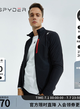 SPYDER蜘蛛秋冬男士URBAN LIFE简约大方透气运动拉链夹克23ER139M