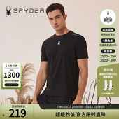 SPYDER蜘蛛春夏男子TRAINING休闲运动印花圆领短袖 T恤23CS429M