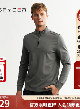 SPYDER蜘蛛秋冬男MOUNTAIN LIFE运动休闲亲肤百搭长袖T恤24MF417M