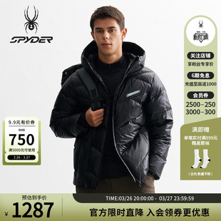 SPYDER蜘蛛秋冬男MOUNTAIN LIFE保暖舒适休闲连帽羽绒服24CF213M