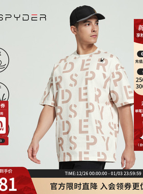 SPYDER新品男子URBAN LIFE春夏休闲时尚印花圆领短袖T恤24CS451M