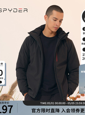 SPYDER蜘蛛秋冬男子TRAINING舒适时尚户外保暖连帽棉服23MF247M