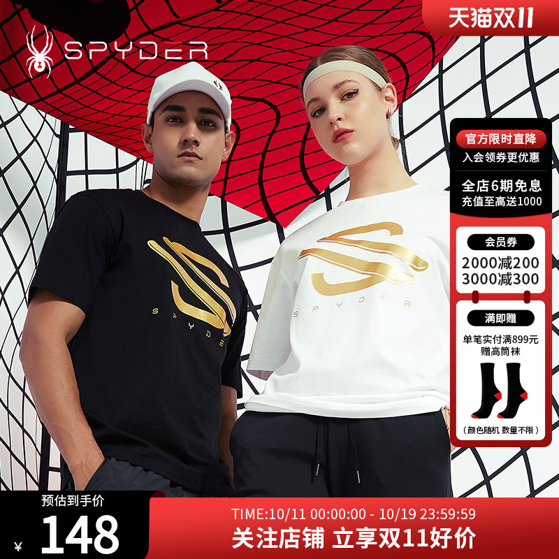 SPYDER短袖男子女子圆领T恤