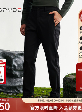 SPYDER蜘蛛秋冬男子MOUNTAIN LIFE加绒保暖舒适运动长裤24EF509M