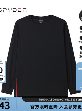 SPYDER蜘蛛秋冬男TRAINING纯色舒适休闲运动长袖圆领T恤24MF455M