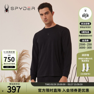 上衣23MR301M LIFE圆领打底T恤长袖 SPYDER新品 男子URBAN