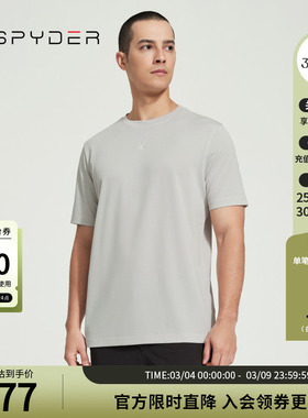 SPYDER蜘蛛春夏男子URBAN LIFE休闲直筒宽松纯色短袖T恤24MS409M