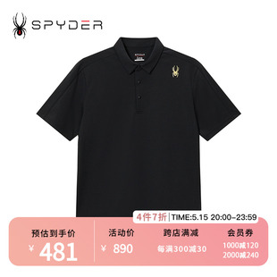 SPYDER新品 T恤24ES433M 短袖 男子TRAINING春夏运动商务立领POLO衫