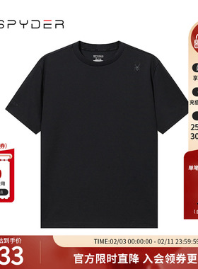 SPYDER蜘蛛春夏男子URBAN LIFE纯色内搭休闲圆领短袖T恤24CS421M