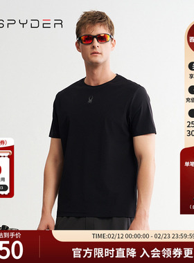 SPYDER蜘蛛春夏男TRAINING简洁休闲弹力运动短袖圆领T恤24ER471M