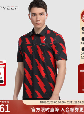 SPYDER蜘蛛雪服春夏男子TRAINING系列排汗针织POLO衫21CS421M