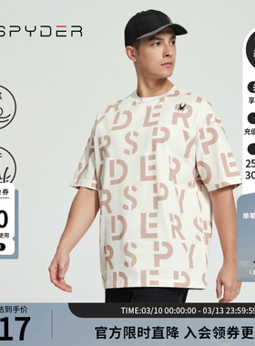 SPYDER蜘蛛春夏男子URBAN LIFE休闲时尚印花圆领短袖T恤24CS451M