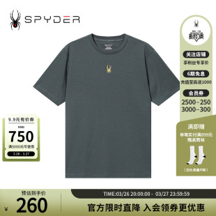 T恤上衣24ES481M LIFE春夏休闲印花圆领短袖 SPYDER新品 男子URBAN