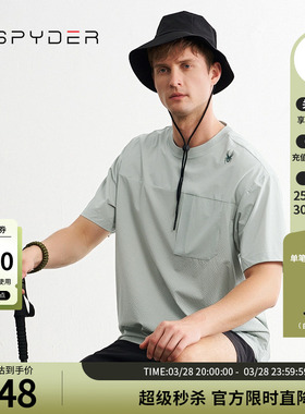 SPYDER蜘蛛春夏男子URBAN LIFE透气户外休闲运动短袖T恤24CS439M
