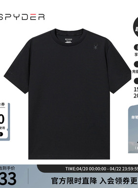 SPYDER蜘蛛春夏男子URBAN LIFE纯色内搭休闲圆领短袖T恤24CS421M