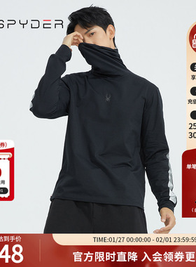 SPYDER蜘蛛雪服新品男子SKI LIFE柔软亲肤透气长袖T恤22CF415M