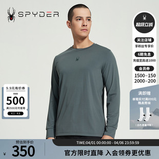 SPYDER春秋新品 T恤训练上衣男24ES425M TRAINING圆领运动纯色长袖