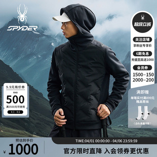 SPYDER蜘蛛男子SKI 连帽羽绒服25EF229M LIFE防风保暖外套鹅绒短款
