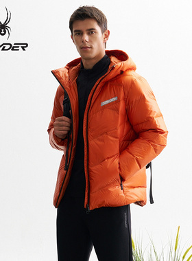 SPYDER蜘蛛秋冬男MOUNTAIN LIFE保暖舒适休闲连帽羽绒服24CF213M
