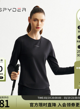 SPYDER秋冬新品女MOUNTAIN LIFE透气户外休闲运动长袖T恤24MF406W