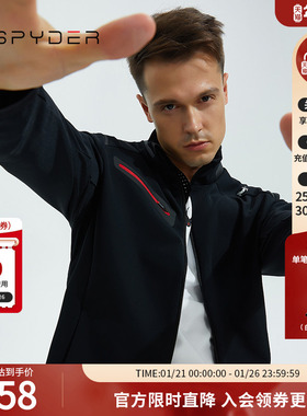 SPYDER蜘蛛雪服秋冬男子TRAINING系列运动拉链外套夹克男22CF115M