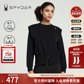 SPYDER蜘蛛春夏女子SKI LIFE微弹拼接圆领套头衫 拉链卫衣24CS304W