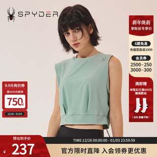 SPYDER蜘蛛春夏女356 T恤23CS436W STYLE亲肤透气运动宽松圆领无袖