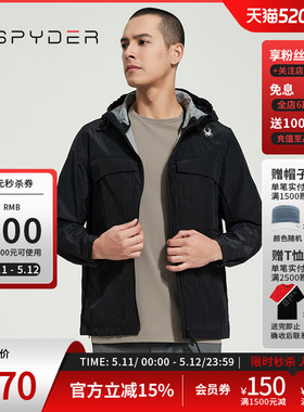 SPYDER蜘蛛春夏男子URBAN LIFE日常休闲时尚连帽夹克外套24MS101M