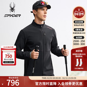 SPYDER蜘蛛秋冬男复合经编布拼接双开拉链针织立领薄夹克25MF119M