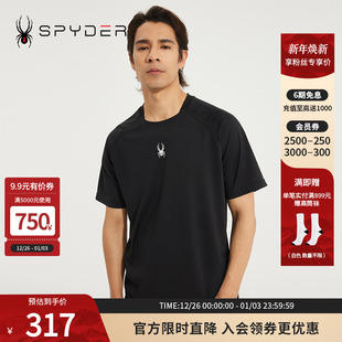 SPYDER蜘蛛春夏男TRAINING宽松休闲拼接撞色圆领短袖 T恤23CS431M