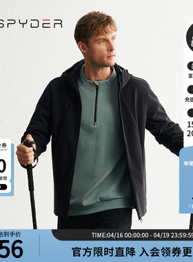 SPYDER蜘蛛秋冬男子MOUNTAIN LIFE针织保暖连帽夹克外套24MF103M
