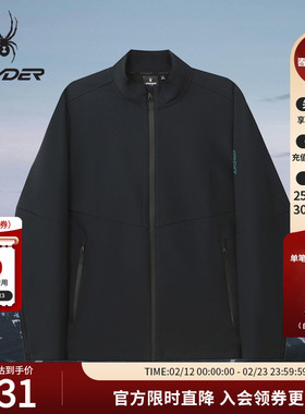 SPYDER蜘蛛春夏男弹力拼接哑光保暖亲肤立领针织夹克02JO26126KM
