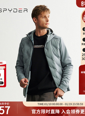SPYDER蜘蛛秋冬男MOUNTAIN LIFE舒适保暖短款连帽羽绒服24MF235M