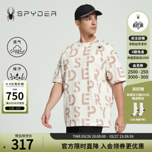 T恤24CS451M 印花圆领短袖 SPYDER蜘蛛春夏男子URBAN LIFE休闲时尚